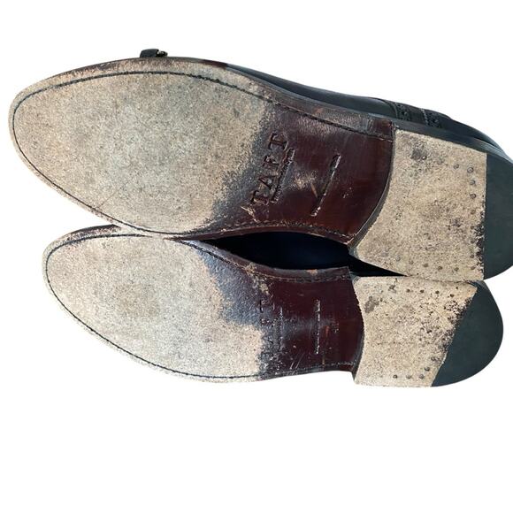 Taft Grail Mens Black Leather Lace Up Chain Boots size 41 US 8 - Picture 9 of 13